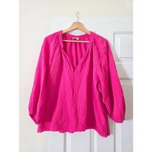 Nation LTD Mimi Blouse Hot Pink L $188